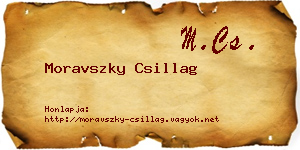 Moravszky Csillag névjegykártya